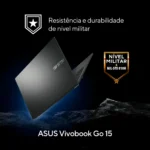 Notebook ASUS Vivobook Go 15 E1504, AMD RYZEN 5 7520U 2,8 GHz, 8GB Ram, 256GB SSD, Windows 11 Home, Tela 15,6" FHD, Black - E1504FA-NJ825W - Imagem 6