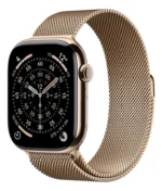 Apple Watch Series 11 GPS + Cellular - Caixa dourada de titânio – 46 mm - Pulseira dourada estilo milanês – P/M - Imagem 10
