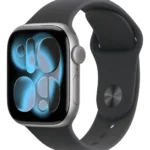 Apple Watch Series 11 GPS - Caixa cinza-espacial de alumínio – 42 mm - Pulseira esportiva preta – M/G - Distribuidor Autorizado