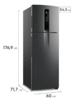 Geladeira Electrolux Frost Free Inverter 390L Efficient AutoSense Duplex Black Inox Look (IF43B) - Imagem 3