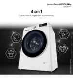 Lava e Seca LG Smart VC4 14kg Branca com Inteligência Artificial AIDD™ CV5014WC4 - Imagem 3