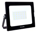 Kit 2 Refletor Elgin 30w Led Branco Frio 6500k Bivolt Ip65 127/220v Preto Branco-frio - Imagem 2