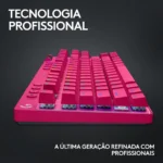 Teclado Gamer Sem Fio Logitech G PRO X TKL - Rosa Magenta - Imagem 9