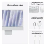 Apple iMac (Tela Retina 4.5K de 24", Chip M4 da Apple com CPU de 10 núcleos, GPU de 10 núcleos e Neural Engine de 16 núcleos, Memória unificada 24GB, SSD de 512GB) - Prateado - Distribuidor Autorizado - Imagem 4