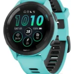 Relógio Garmin Forerunner 265music Com Monitor Cardíaco 46mm Azul C/ Preto 46mm