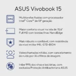 Notebook ASUS Vivobook 15, Intel Core i5 1334U 1,3 GHz, 8GB Ram, 256GB SSD, Tela 15,6" FHD, Windows 11 Home , Quiet Blue - X1504VA-NJ1737W - Imagem 2