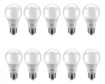 Kit 10 Lâmpadas Led 9w Bulbo Bivolt Branca Fria 6500k Elgin 127/220v Branco-frio