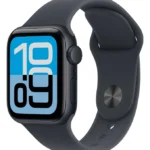 Apple Watch SE 3 GPS • Caixa meia-noite de alumínio – 44 mm • Pulseira esportiva meia-noite – M/G