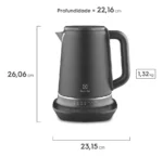 Chaleira Elétrica Electrolux Inox Preta Expert Com Tecnologi - Imagem 2