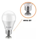 Kit 10 Lâmpadas Led 12w 3000k Branca Morna Elgin - Imagem 5