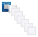 Kit 9 Painel Plafon Led Embutir Quadrado 18w 6500k Elgin 127/220v Branco