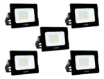 Kit 10 Refletores Elgin 10w Projetor Led Branco Frio Bivolt 110v/220v (bivolt) Preta Branco-frio
