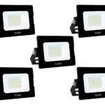 Kit 10 Refletores Elgin 10w Projetor Led Branco Frio Bivolt 110v/220v (bivolt) Preta Branco-frio