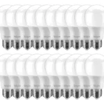 Kit 70 Lâmpadas Led Bulbo 9w E27 Bivolt Branco Quente Elgin 127v Branco-quente