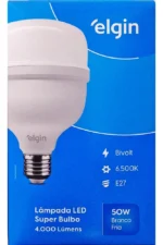 Kit 10 Lâmpadas Led Bulbo 50w 6500k Bivolt E27 Elgin 110v/220v Branco-frio - Imagem 4