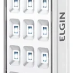 Kit 15 Luminária De Emergência 30 Led 2w Bivolt Elgin Branco 127/220v