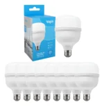 Kit 8 Lâmpadas Super Bulbo Alta Potência Led 40w 6500k Elgin 127/220v Branco-frio