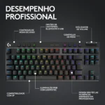 Teclado Gamer Sem Fio Logitech G PRO X TKL - Preto - Imagem 5