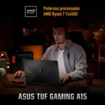 Notebook ASUS TUF Gaming A15 FA506NCG RTX 3050 AMD Ryzen 7 7445HS 16GB Ram 512GB SSD Windows 11 Tela 15,6" 144Hz Nível IPS FHD Black - HN217W - Imagem 4