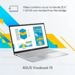 Notebook Asus Vivobook 15 X1504va Intel Core I5 1334u 8gb Ram 512gb Ssd Linux Keepos Intel Iris Xe Tela 15,6 Led Fhd Silver - Nj1741 - Imagem 6