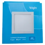Elgin Embutir Quadrado - Kit - 10 - Branco - Branco-frio - 6500 K