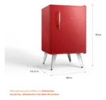 Frigobar Brastemp Retrô 76 Litros Classic Red BRA08HV - Imagem 6
