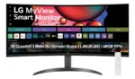 Monitor LG UltraWide Streaming 34SR60QC-B Tela curva WQuadHD (3440 x 1440) 21:9 de 34", WebOS, ThinQ Home, Air Play, Screen Share, Bluetooth