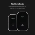 Kit Campainha Sem Fio Elgin Preto (280m - 36 Tons - Imagem 3