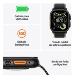 Apple Watch Ultra 3 GPS + Cellular • Caixa natural de titânio – 49 mm • Pulseira loop Alpina azul-clara – M - Distribuidor Autorizado - Imagem 3