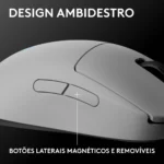 Mouse Gamer Sem Fio Logitech G Pro 2 Lightspeed Rgb Lightsync Branco - Imagem 4