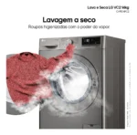 Lava E Seca Smart LG Vc2 14kg Inox Look Com Inteligência Artificial - Imagem 3
