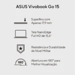Notebook Asus Vivobook Go E1504ga Intel Core I3 N305 8gb Ram 512gb Ssd Linux Keepos Tela 15,6 Fhd Silver - Nj438 - Imagem 5