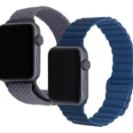 Kit Pulseira Double Para Apple Watch 42 À 49 Mm Cinza E Azul Cinza
