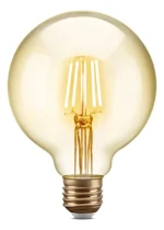 Kit 10 Lâmpadas Filamento Led G95 4w Bivolt 2200k Elgin 127/220v Amarela