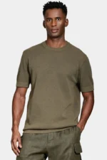 Tricot Aramis Manga Curta Algodão Piquet Oliva
