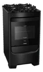 Fogão Consul 4 Bocas Preto Com Mesa De Vidro E Grades Indivi Preto 110v/220v - Imagem 2