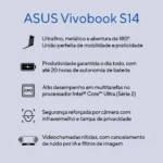 Notebook ASUS Vivobook S14 AI PC, Intel Core Ultra 5, 32GB RAM, 1TB SSD, Windows 11 Home, Tela 14" IPS, Matte Gray - S3407CA-LY115W - Imagem 10