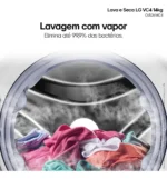 Lava E Seca Roupas 14kg Vc4 LG - color branco. - Imagem 4