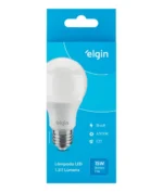 Kit 5 Lâmpadas Led Bulbo A60 15w 6500k Branco Frio - Elgin 127/220v Branco-frio