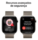 Apple Watch Series 11 GPS + Cellular - Caixa natural de titânio – 46 mm - Pulseira natural estilo milanês – M/G - Distribuidor Autorizado - Imagem 6