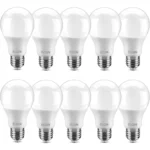 Kit 10 Lâmpadas Led Bulbo 9w E27 Bivolt Inmetro Elgin 127/220v Branco-quente