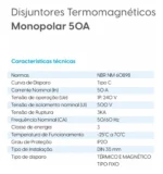 Disjuntor Monopolar Termomagnético 1 Polo 50a - Elgin - Imagem 3