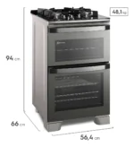 Fogão 4 Bocas Electrolux Com Função Airfryer Fe4ad Cinza 220v - Imagem 2