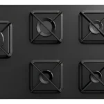 Cooktop 5 Bocas a Gás Brastemp Com Grades de Ferro Fundido BDS85AE Preto