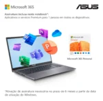 Notebook Asus X515 Intel Celeron Dual Core N4500 4GB Ram 128GB SSD Windows 11 Home Tela 15,6 Slate Grey - X515KA-BR309WS - Imagem 2