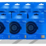 Kit 8x Eco Spot Preto Elgin 3w Redondo 3000k