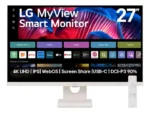 Monitor Myview Smart 27sr73u-w Ips 4k 27'' Webos Lg Bivolt Branco 127/220v