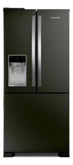 Geladeira Brastemp Frost Free French Door Água E Gelo Na Por Cor Black inox