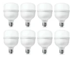 Kit 8 Lâmpadas Super Bulbo Alta Potência Led 40w 6500k Elgin 127/220v Branco-frio - Imagem 4
