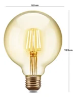 Kit 5 Lâmpadas Filamento Led G95 4w Bivolt 2200k Elgin 127v/220v - Imagem 3